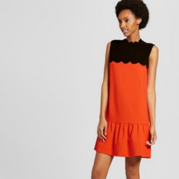 victoria beckham orange dress target Victoria Beckham Target Dress Orange Black Medium